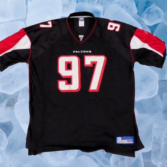 Vintage Patrick Kerney Atlanta Falcons Red Football Reebok Jersey Mens sz XXL